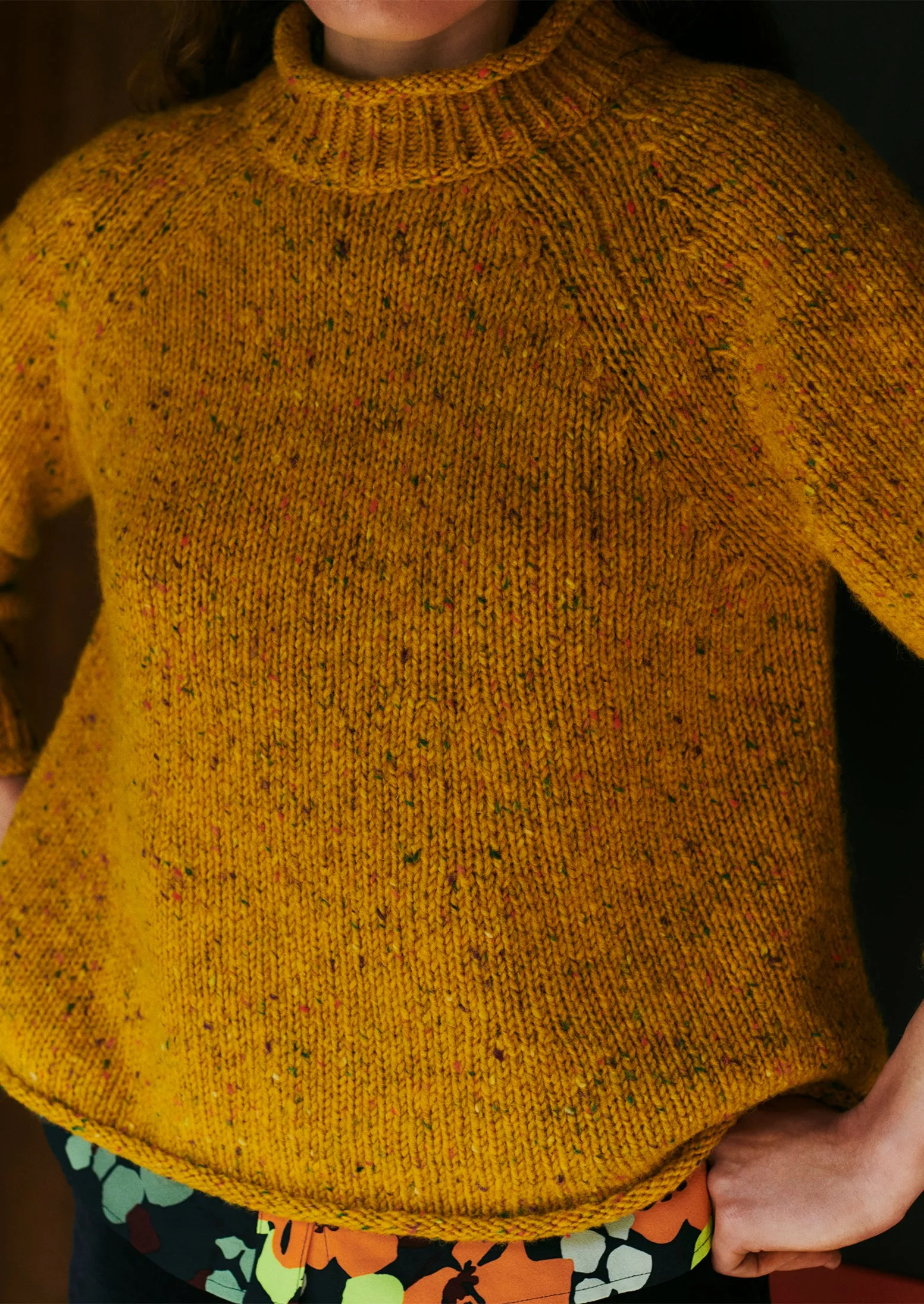 Orla Donegal Wool Sweater in Vibrant Mimosa Yellow - Cozy, Stylish, and Warm