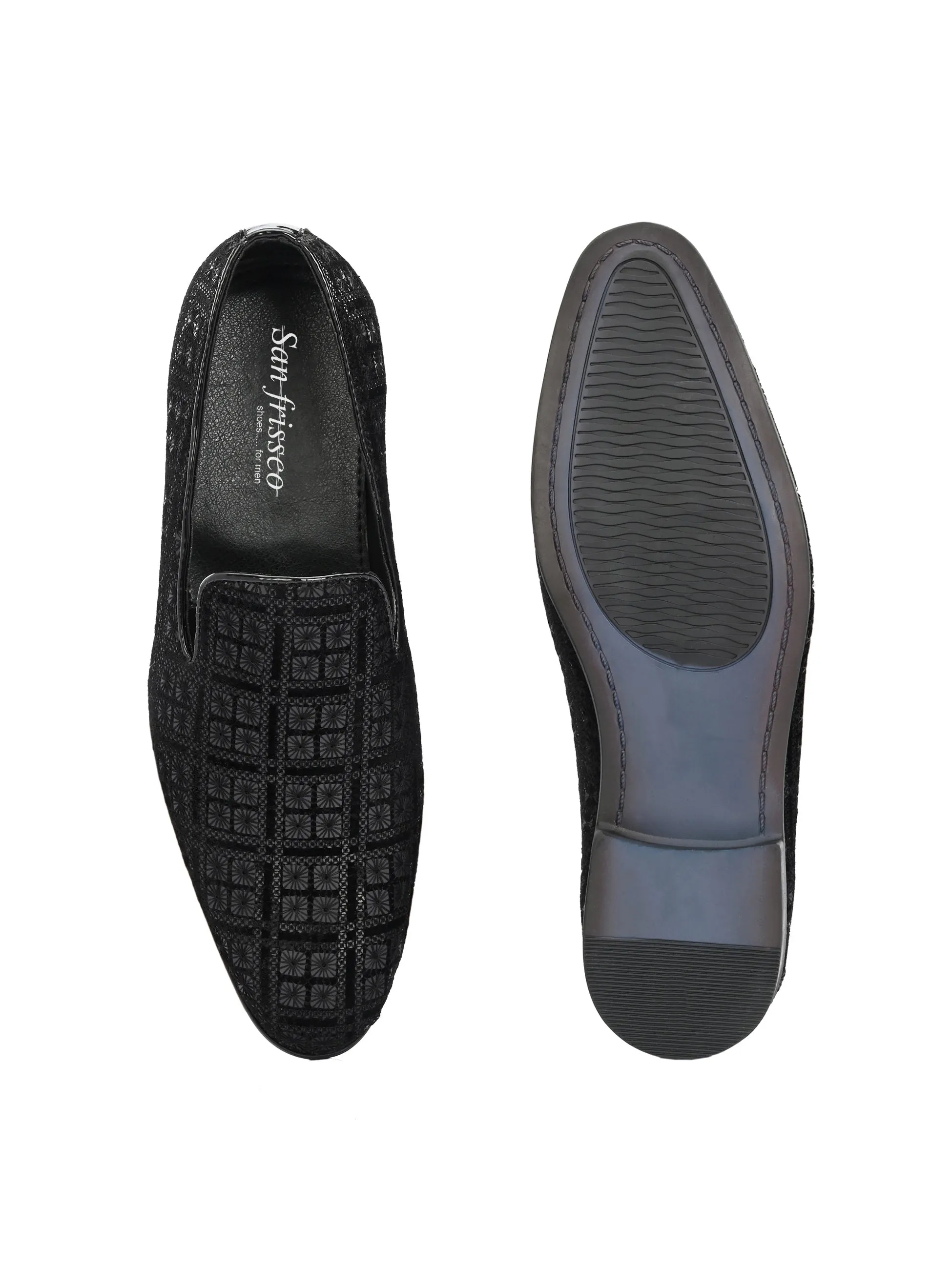 Ottoman Black Formal Slip-Ons