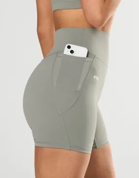 Phone Pocket Midi Bike Shorts NANDEX ™ - Sage