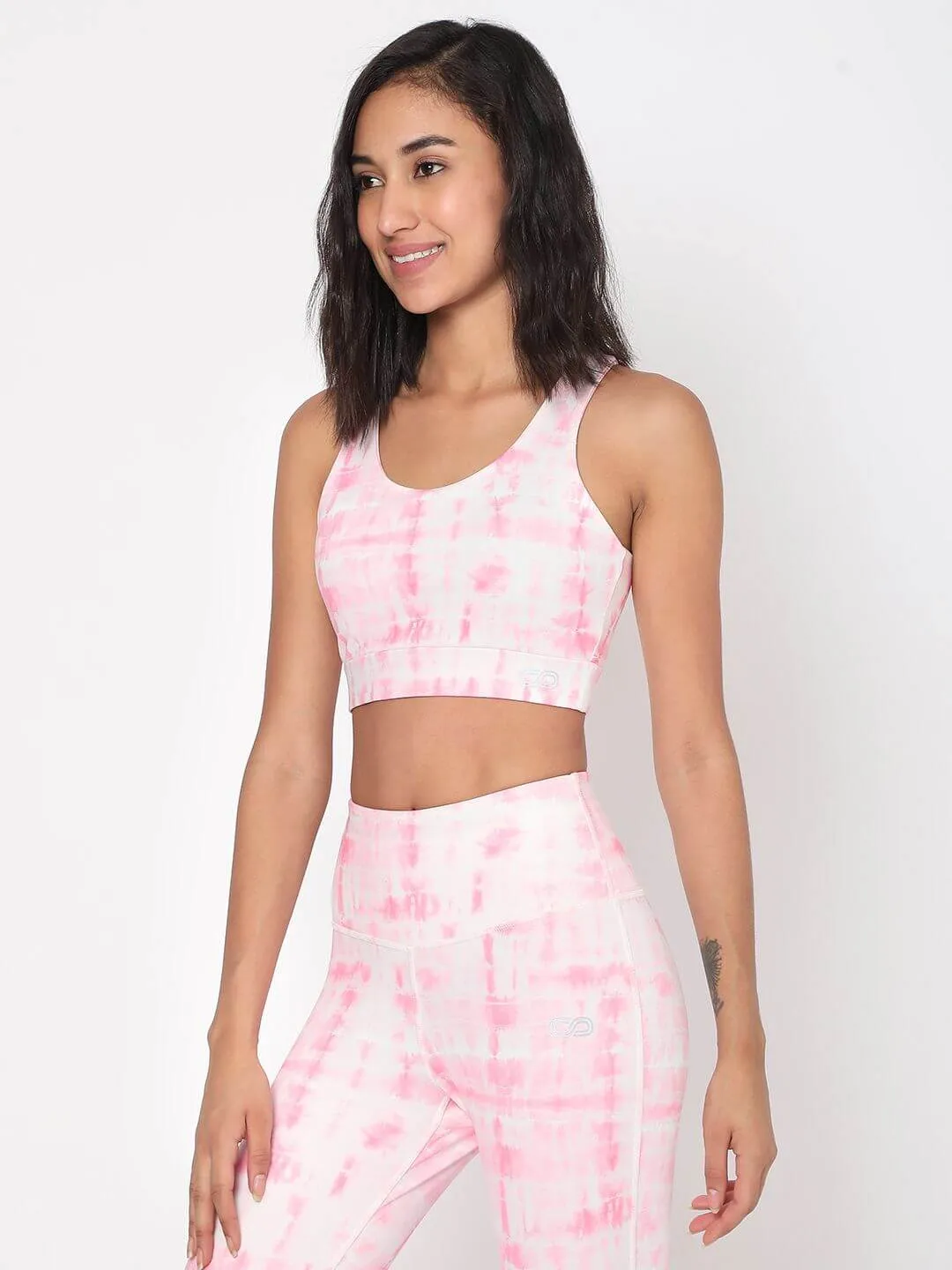 Pink Shibori Luxe Crop Top