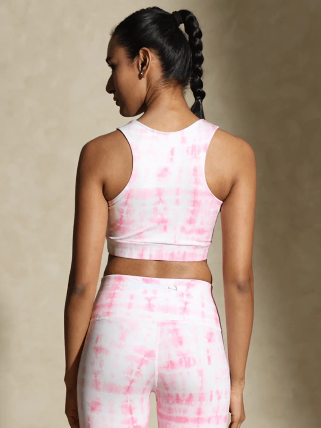 Pink Shibori Luxe Crop Top