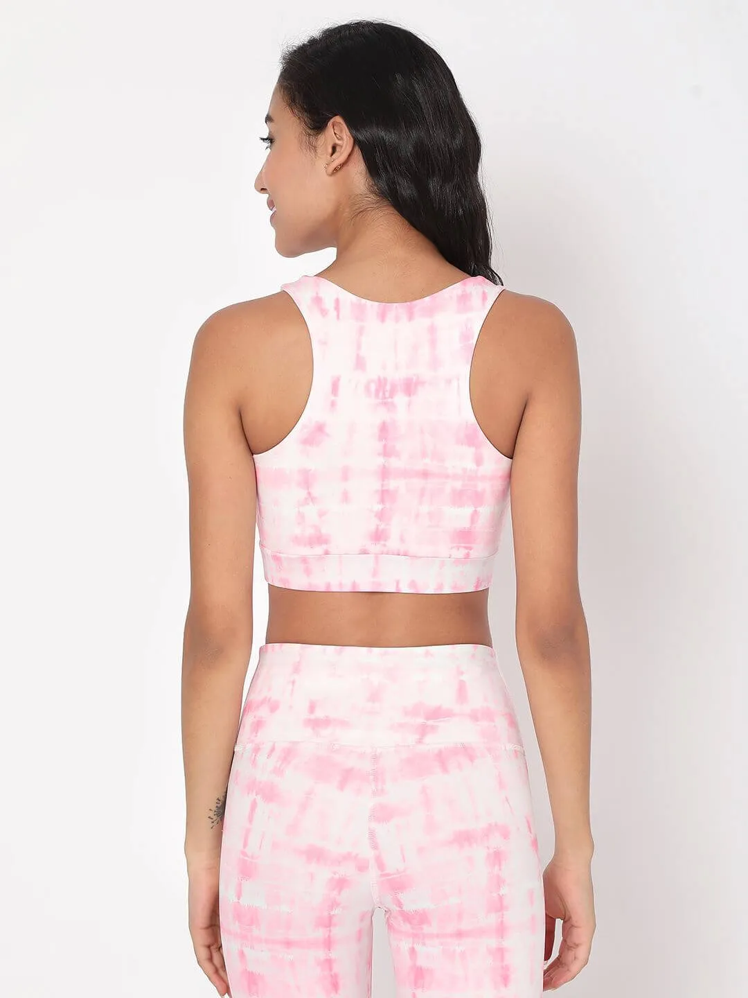 Pink Shibori Luxe Crop Top