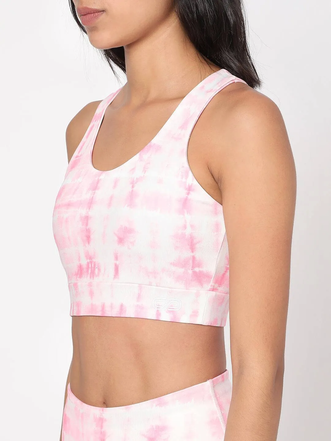 Pink Shibori Luxe Crop Top