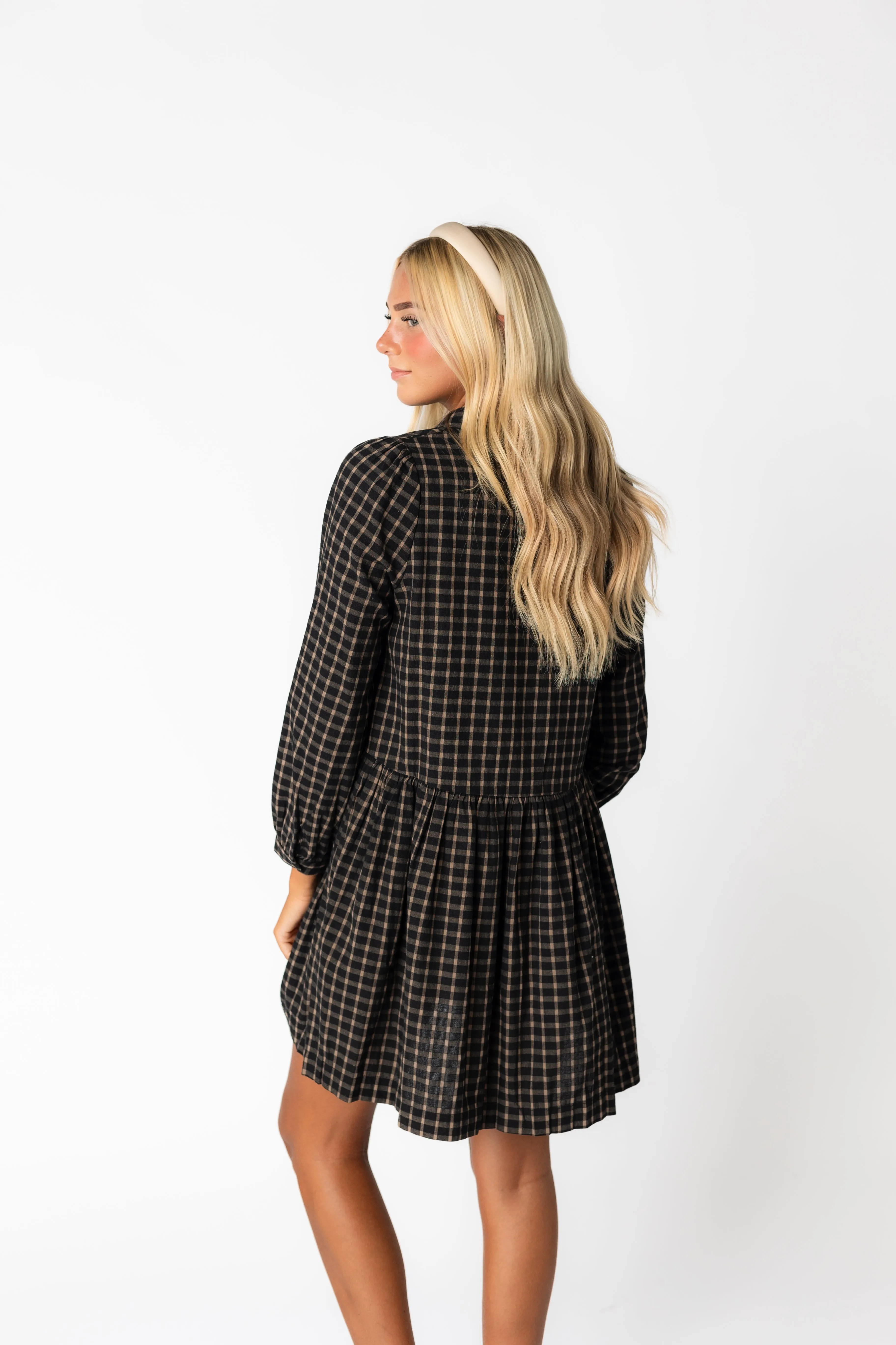 Plaid Collared Dress