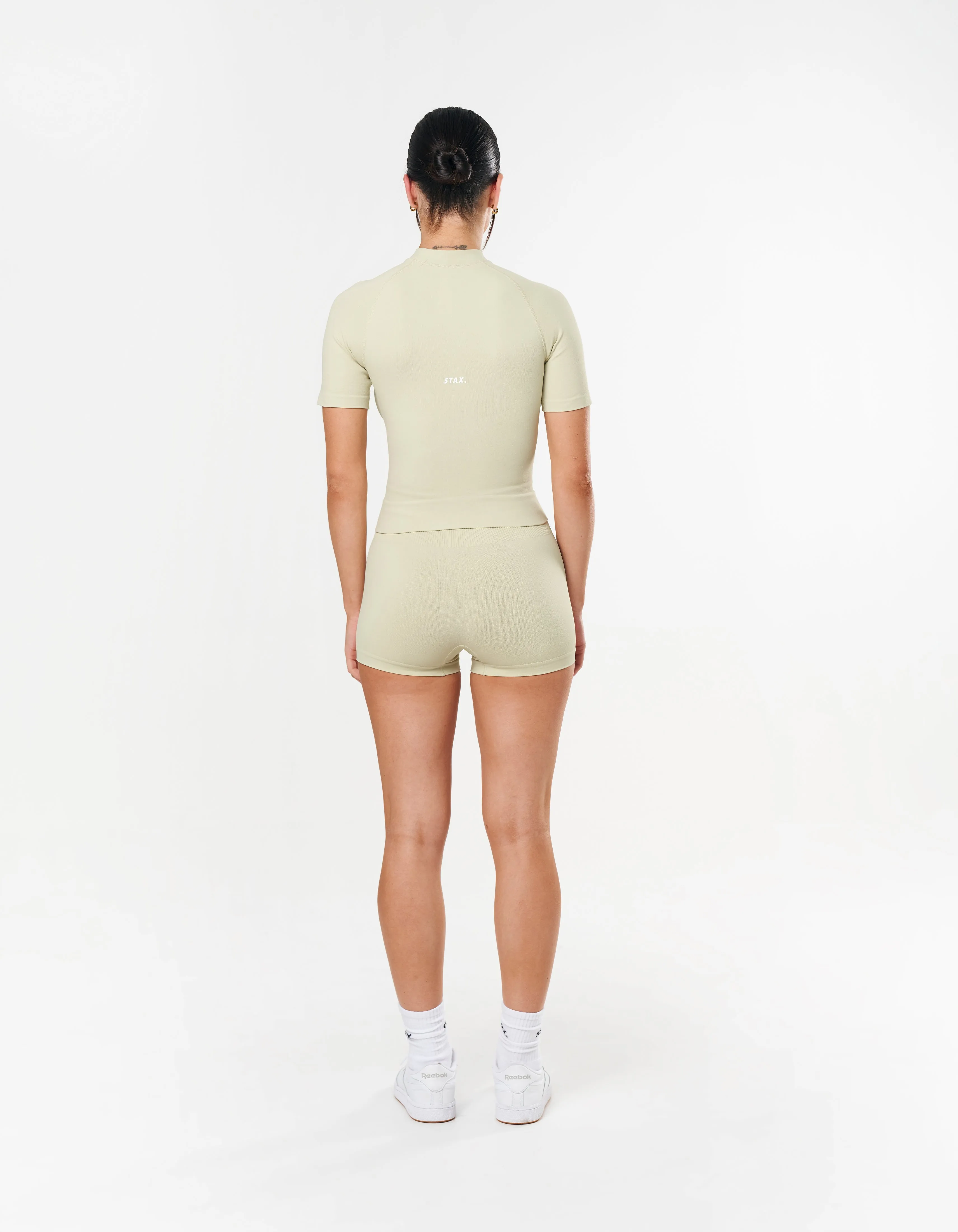 Premium Seamless Mini Bike Shorts - Vanilla Essence