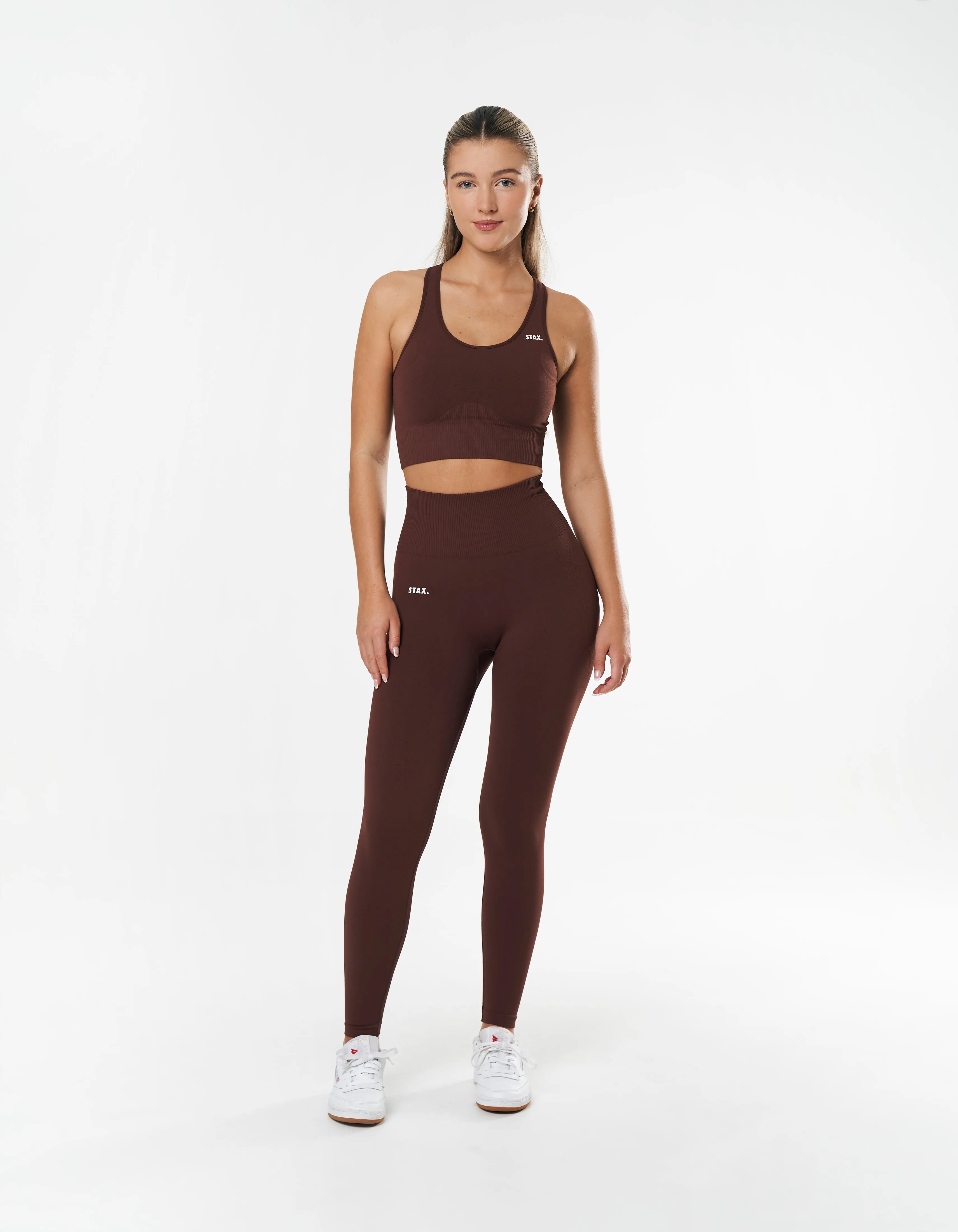 Premium Seamless Racer Crop - Umber