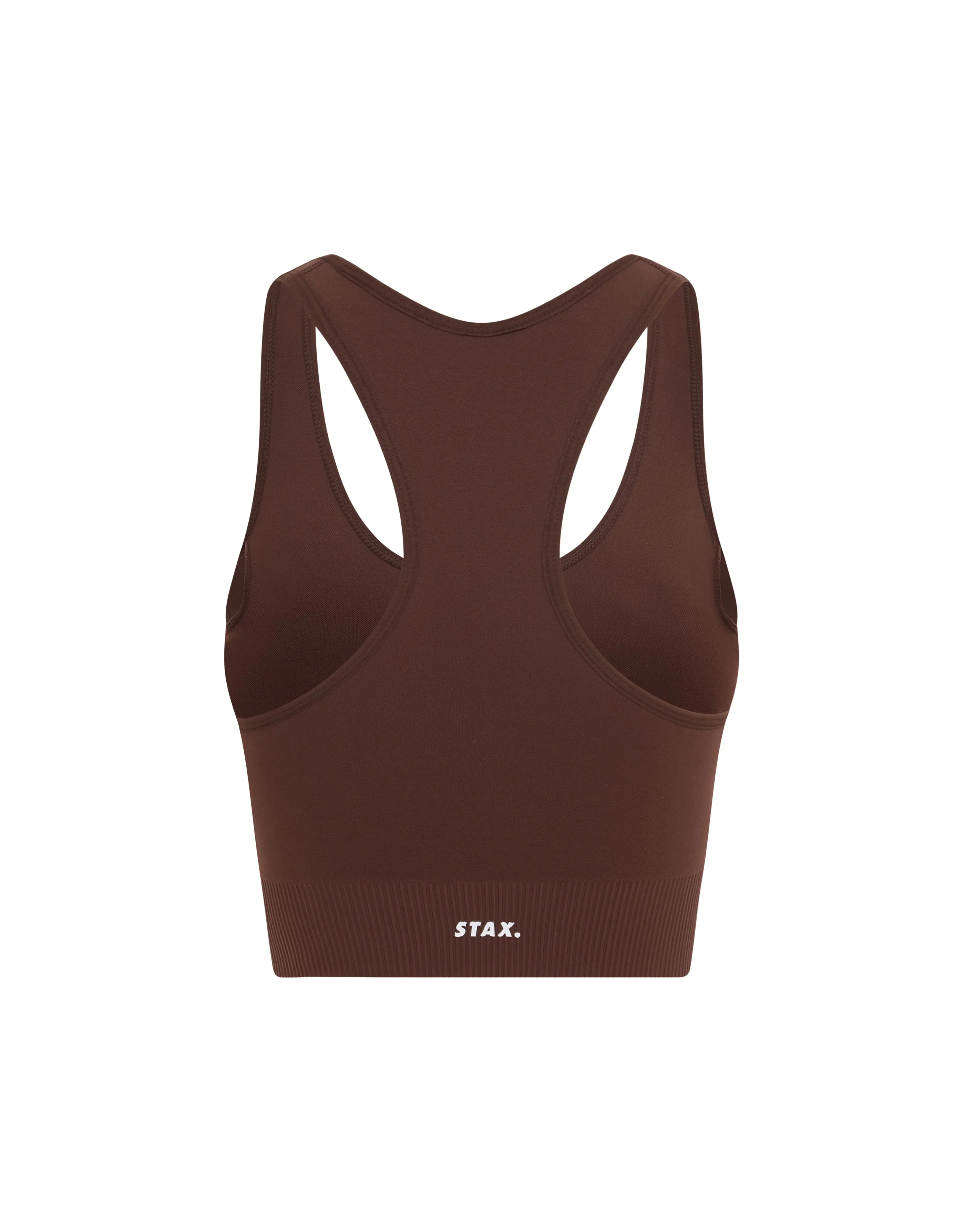 Premium Seamless Racer Crop - Umber