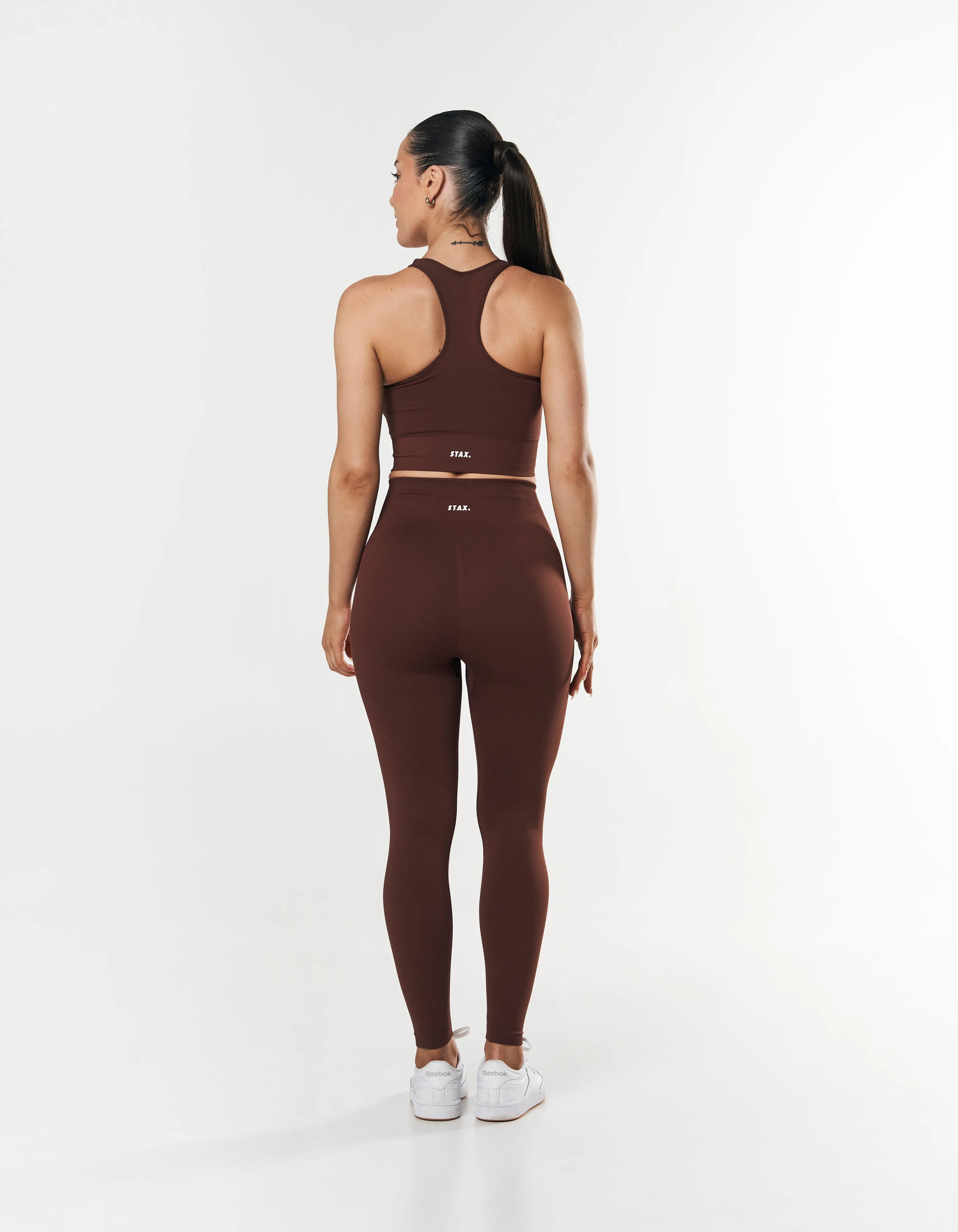 Premium Seamless Racer Crop - Umber