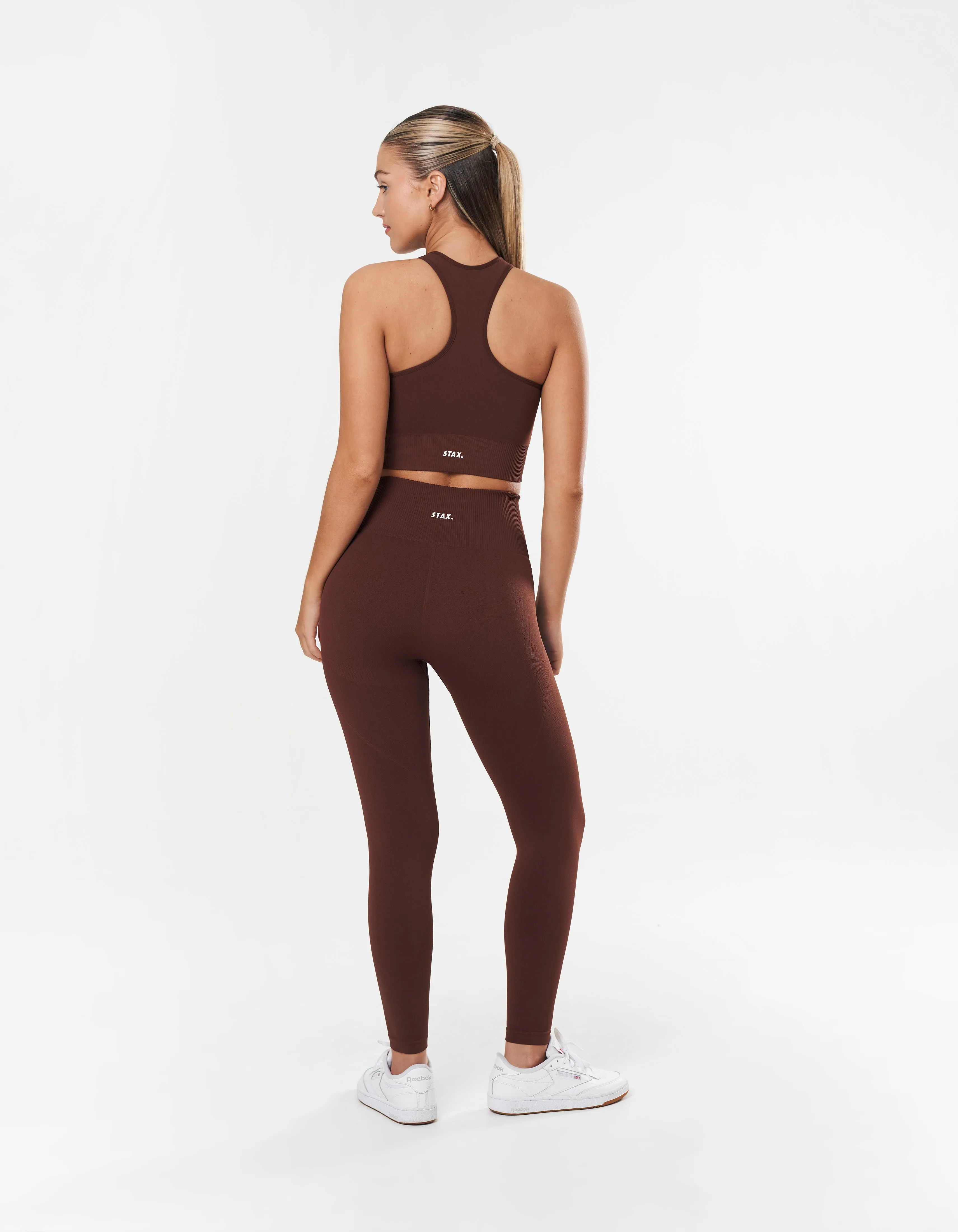 Premium Seamless Racer Crop - Umber