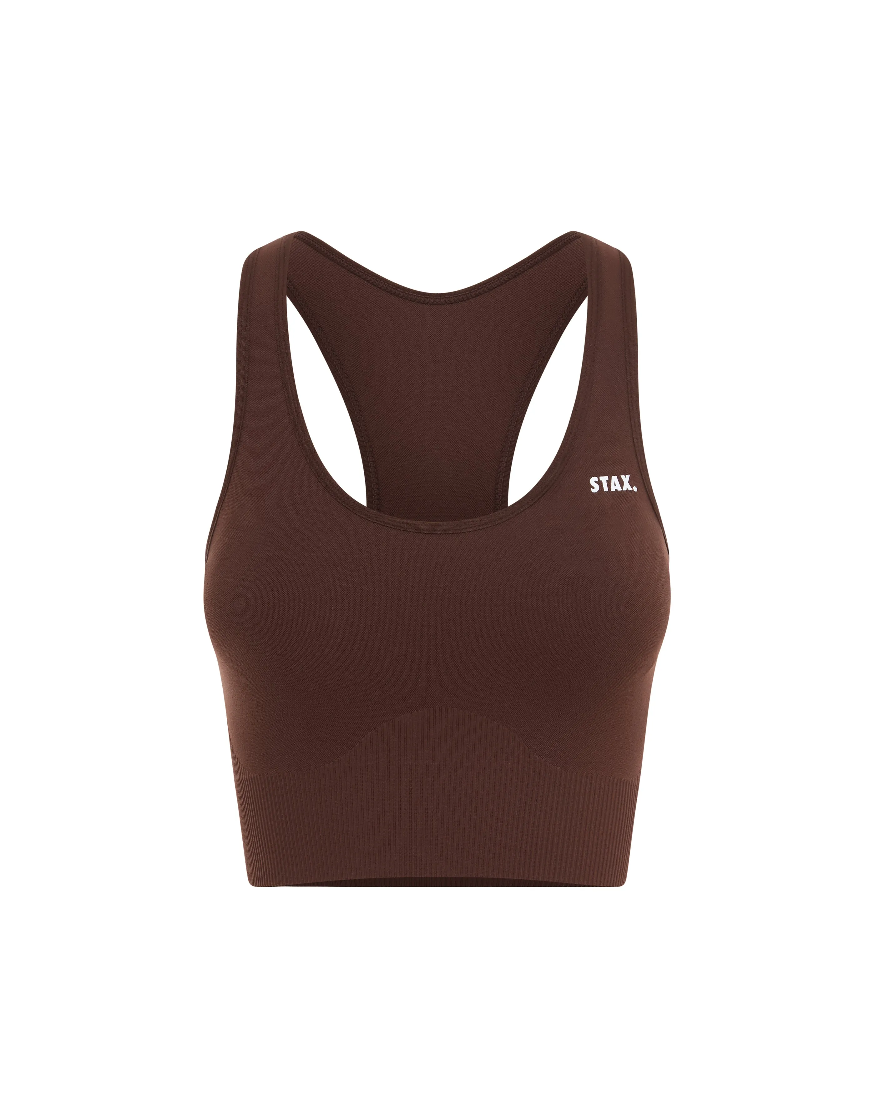 Premium Seamless Racer Crop - Umber