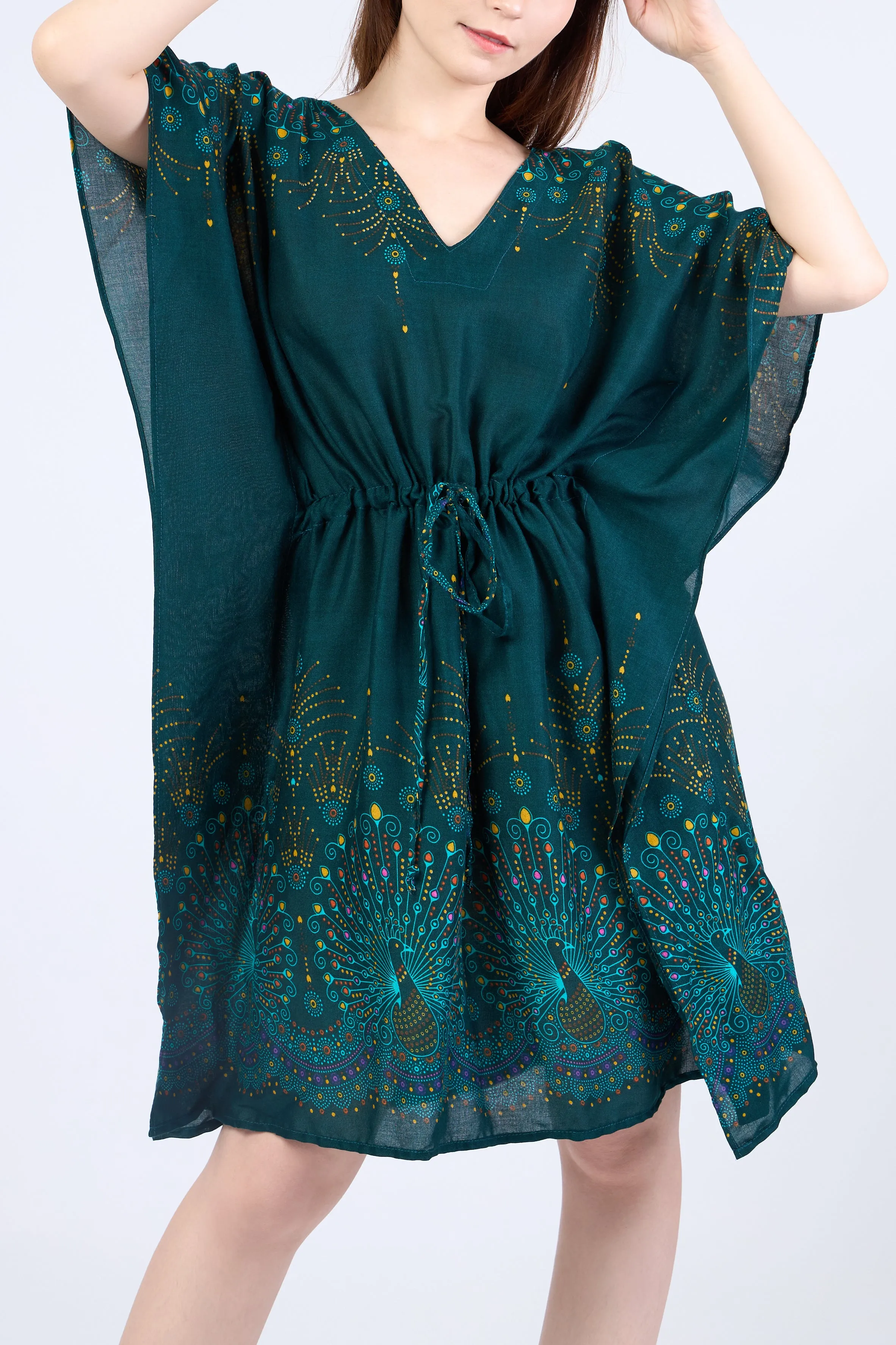 Rayon Boho Tops for Women One Size - Kimono - Green