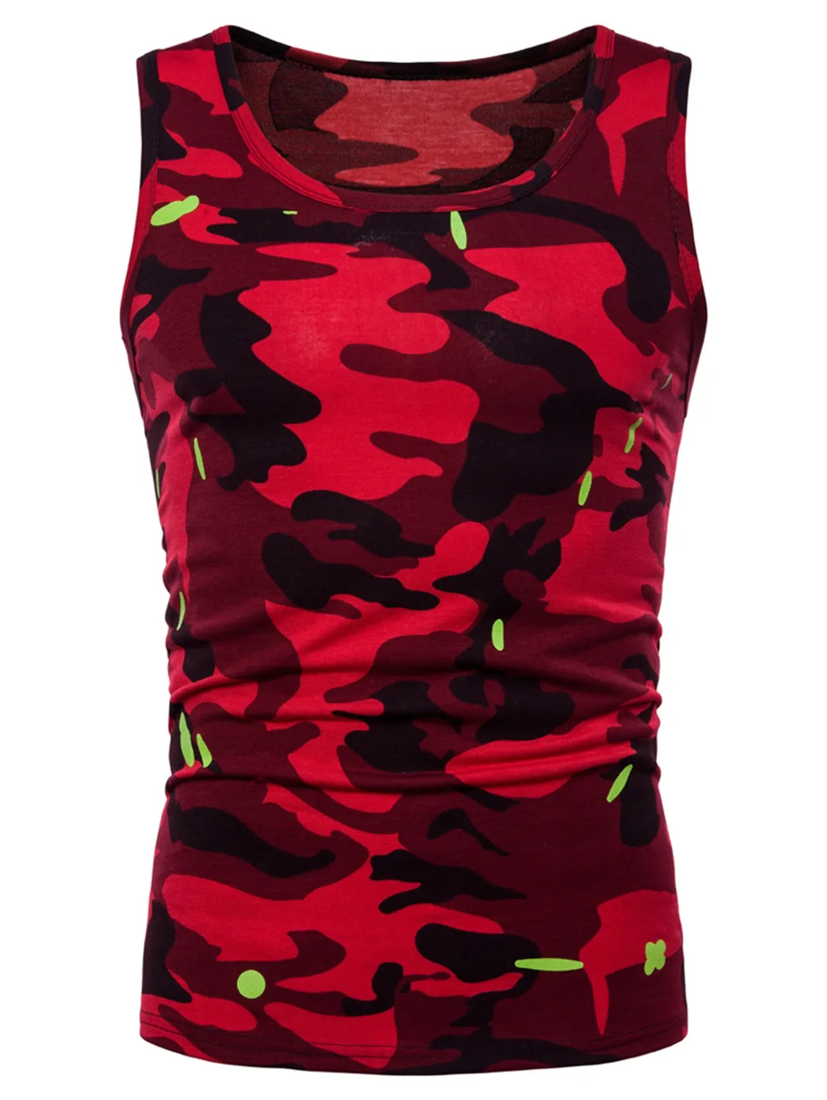 Round Neck Camo Tank Top