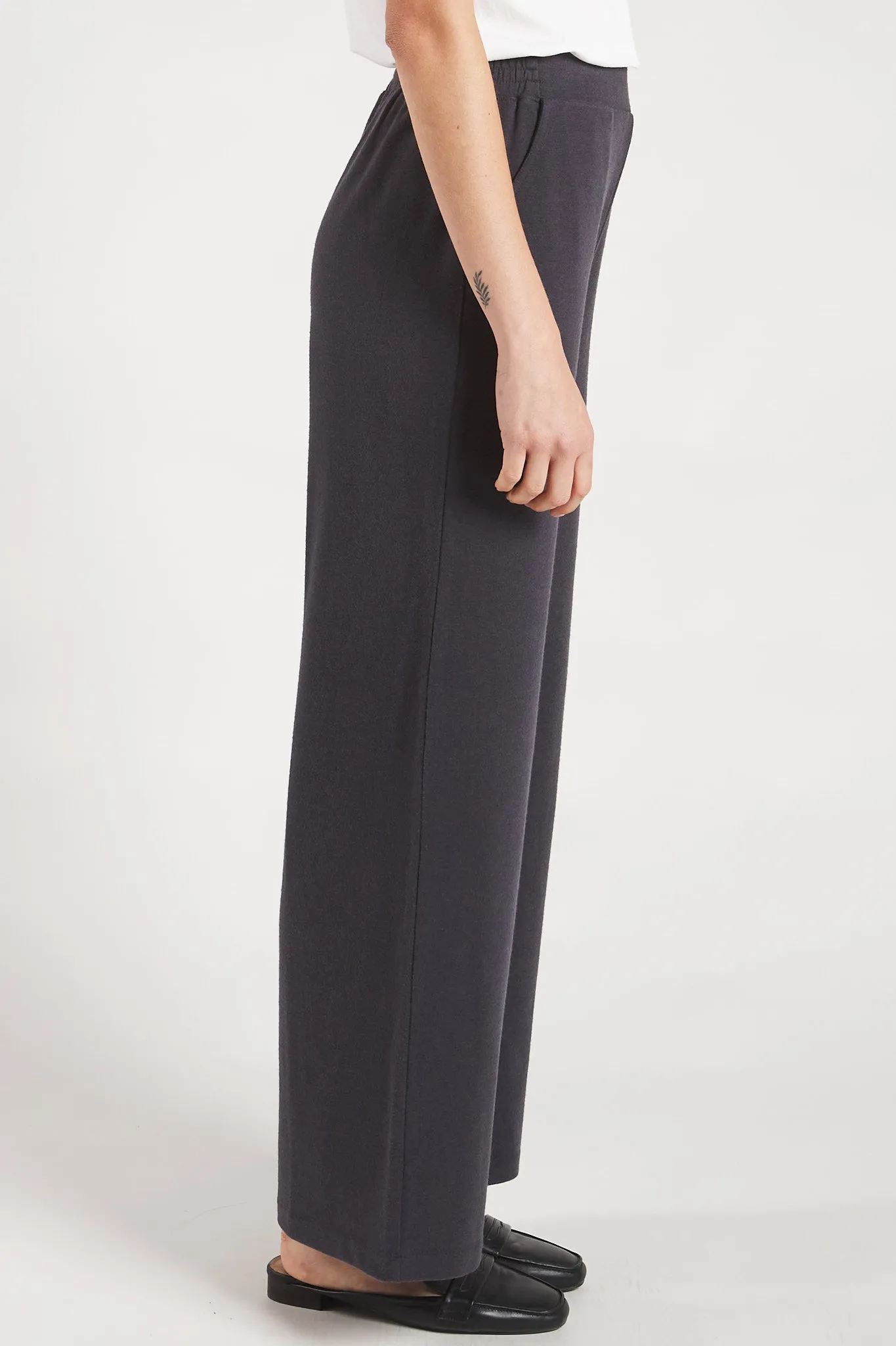 Samira Bamboo Wide Leg Pant - Slate Grey