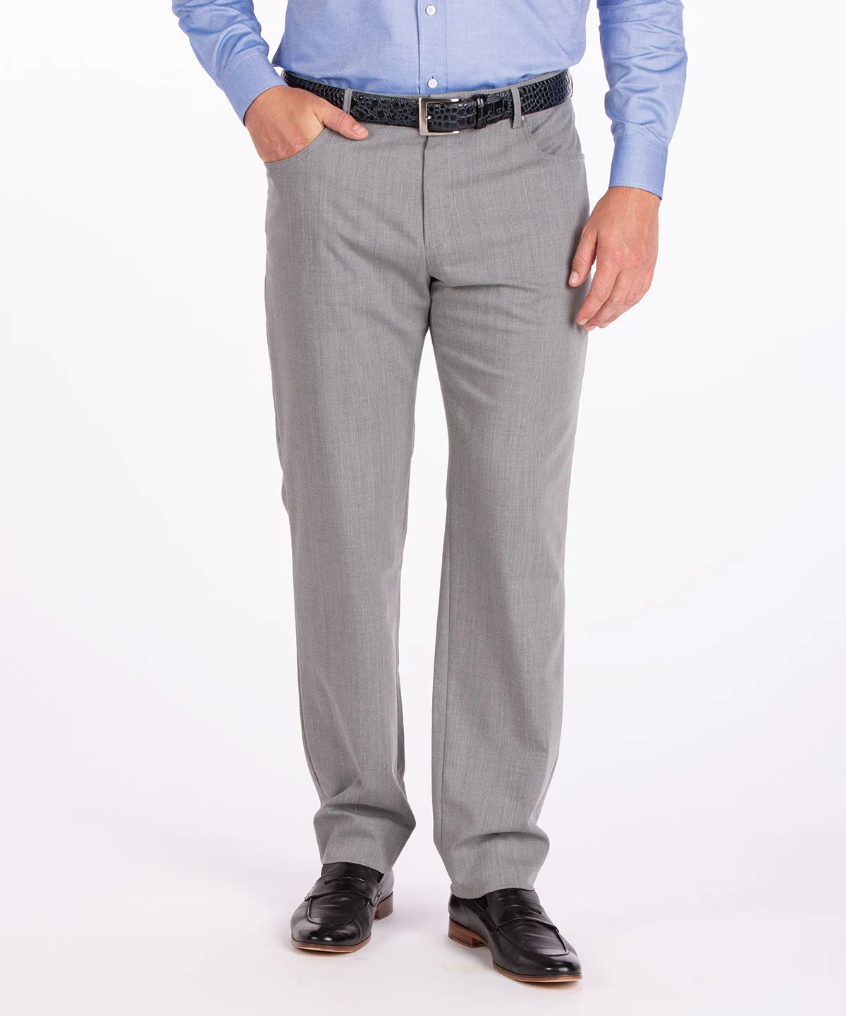 Signature Bi-Stretch Serge Wool 5-Pocket Pants