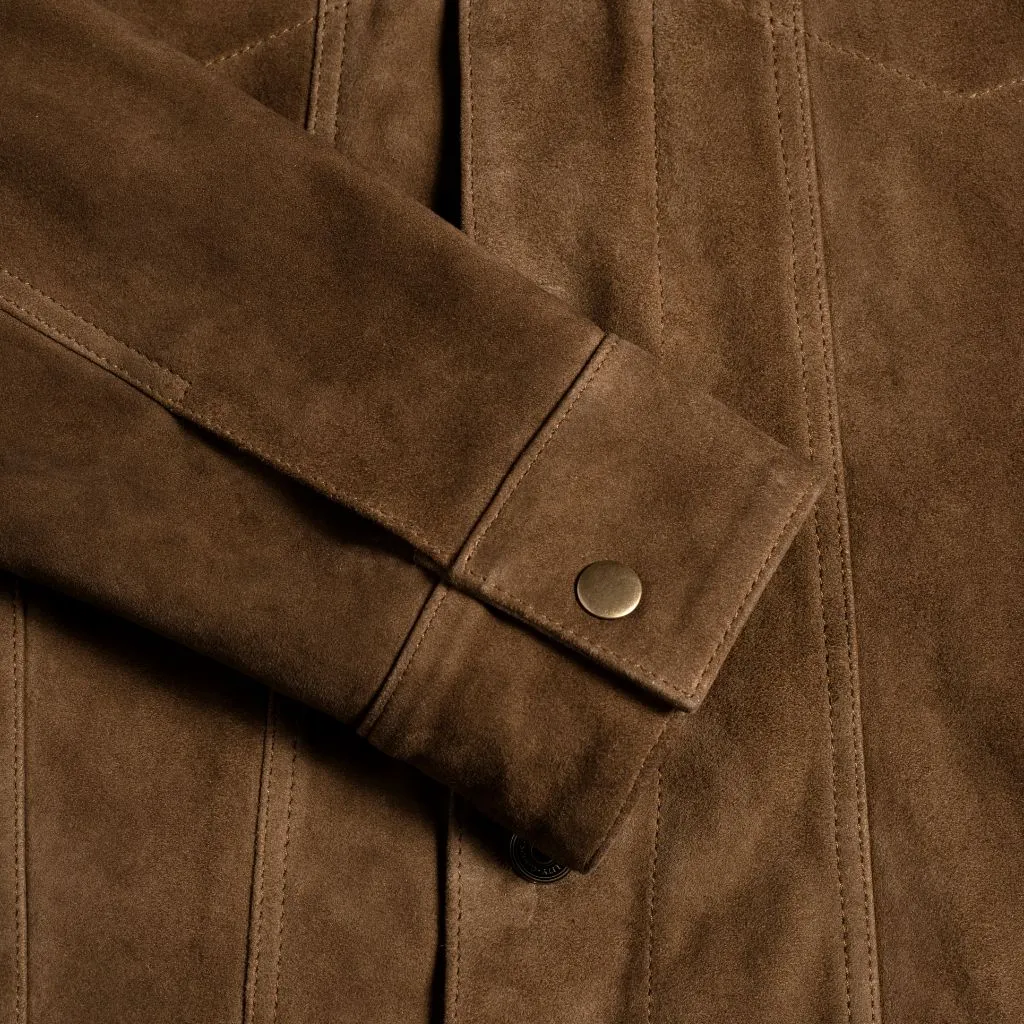 Suede Trucker Jacket | Dusty