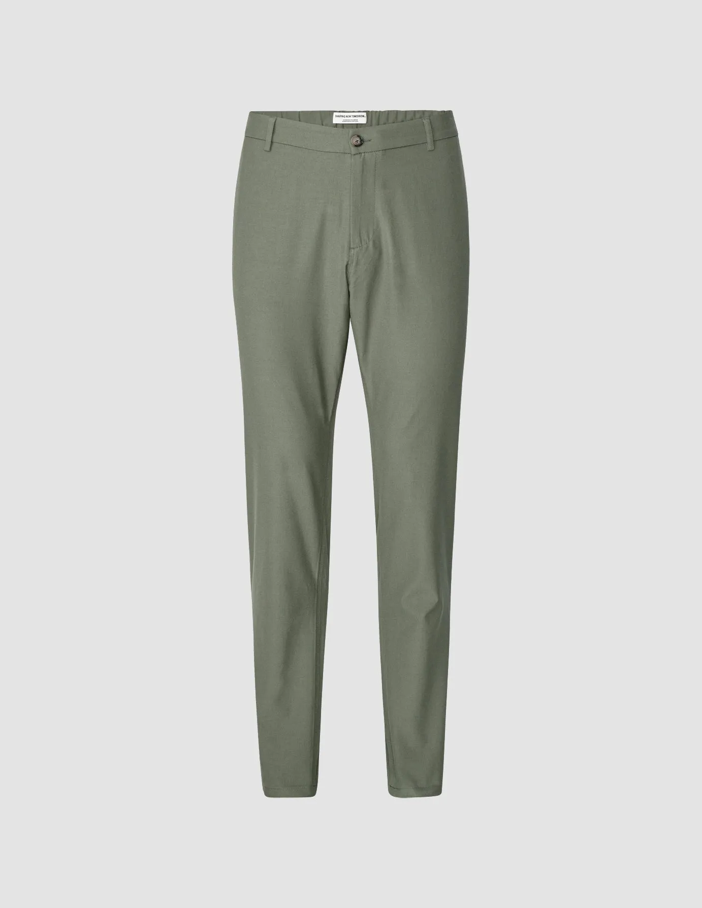 Tech Linen Elastic Pants Urban Green