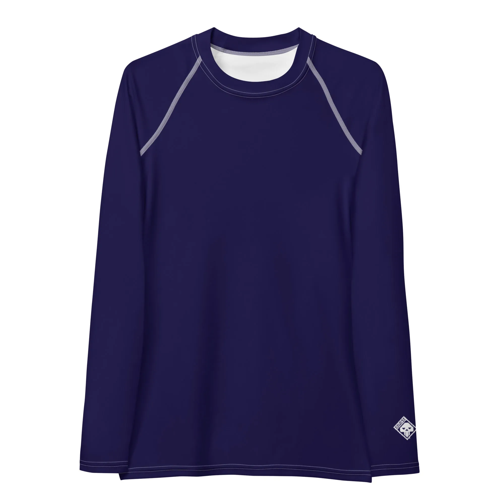 Timeless Style: Solid Color Rash Guard for Women - Midnight Blue