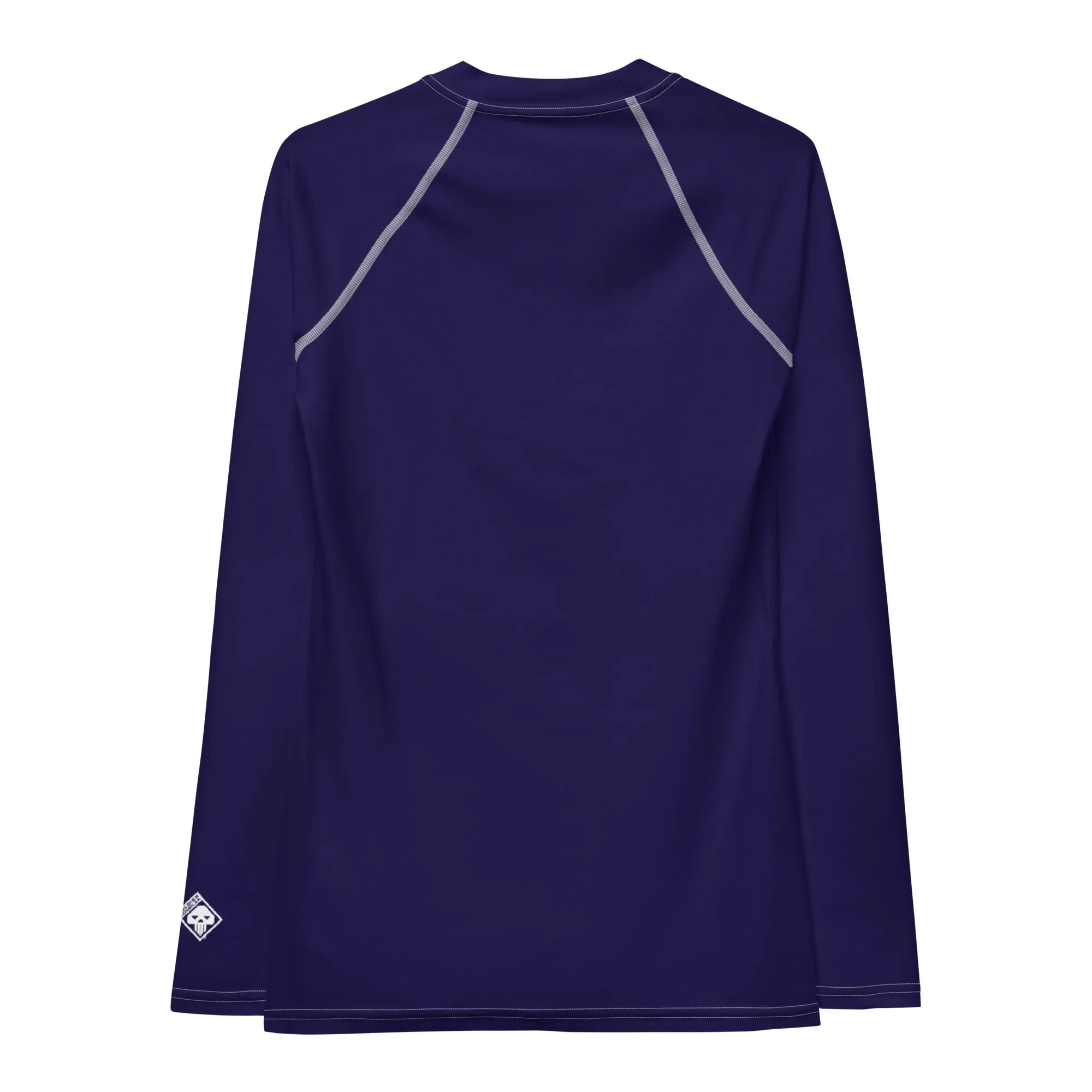 Timeless Style: Solid Color Rash Guard for Women - Midnight Blue