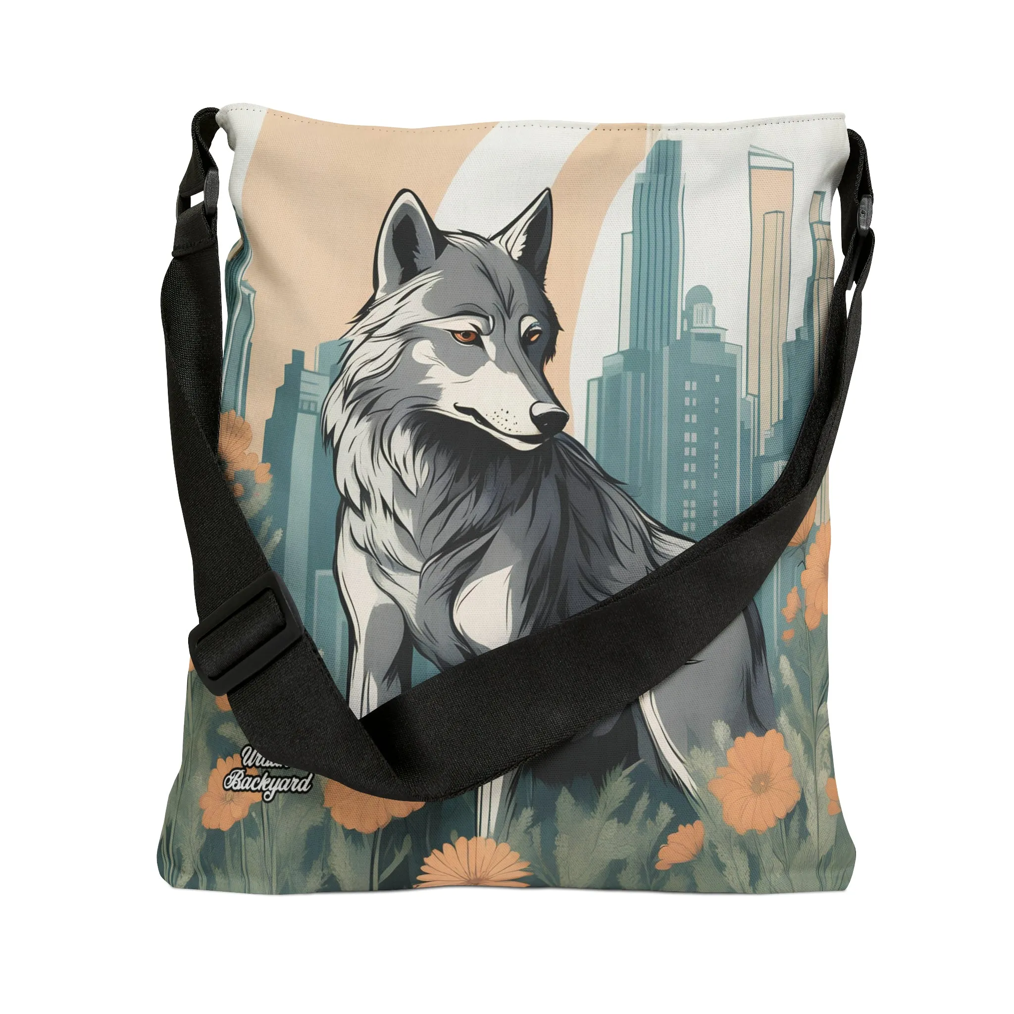 Urban Wolf, Tote Bag with Adjustable Strap - Trendy and Versatile