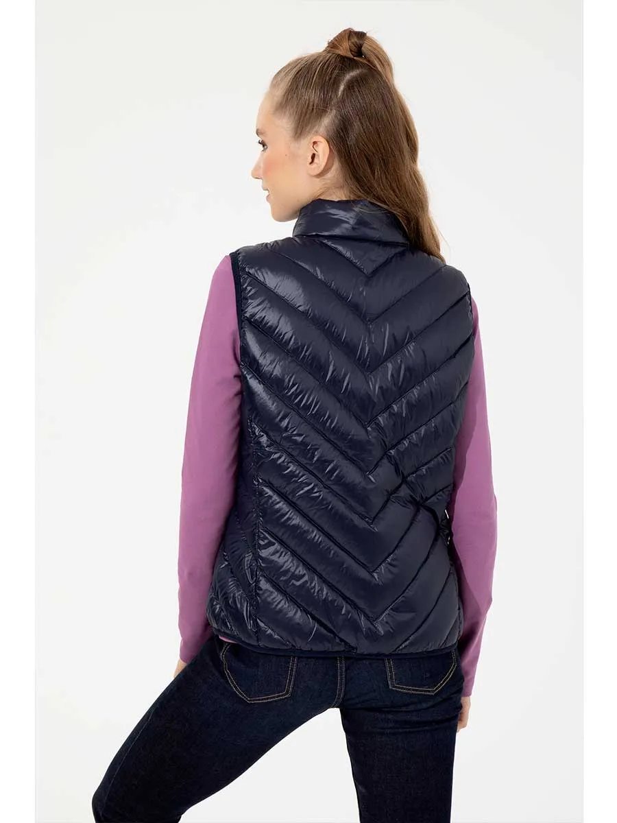 USPA Women Jacket S/L Feather Quilted Navy VR033 USPJK134 USPA