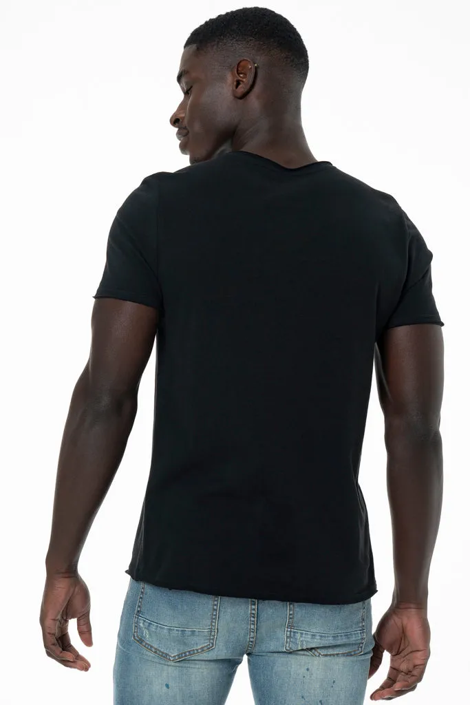 V-Neck T-Shirt _ 141370 _ Black