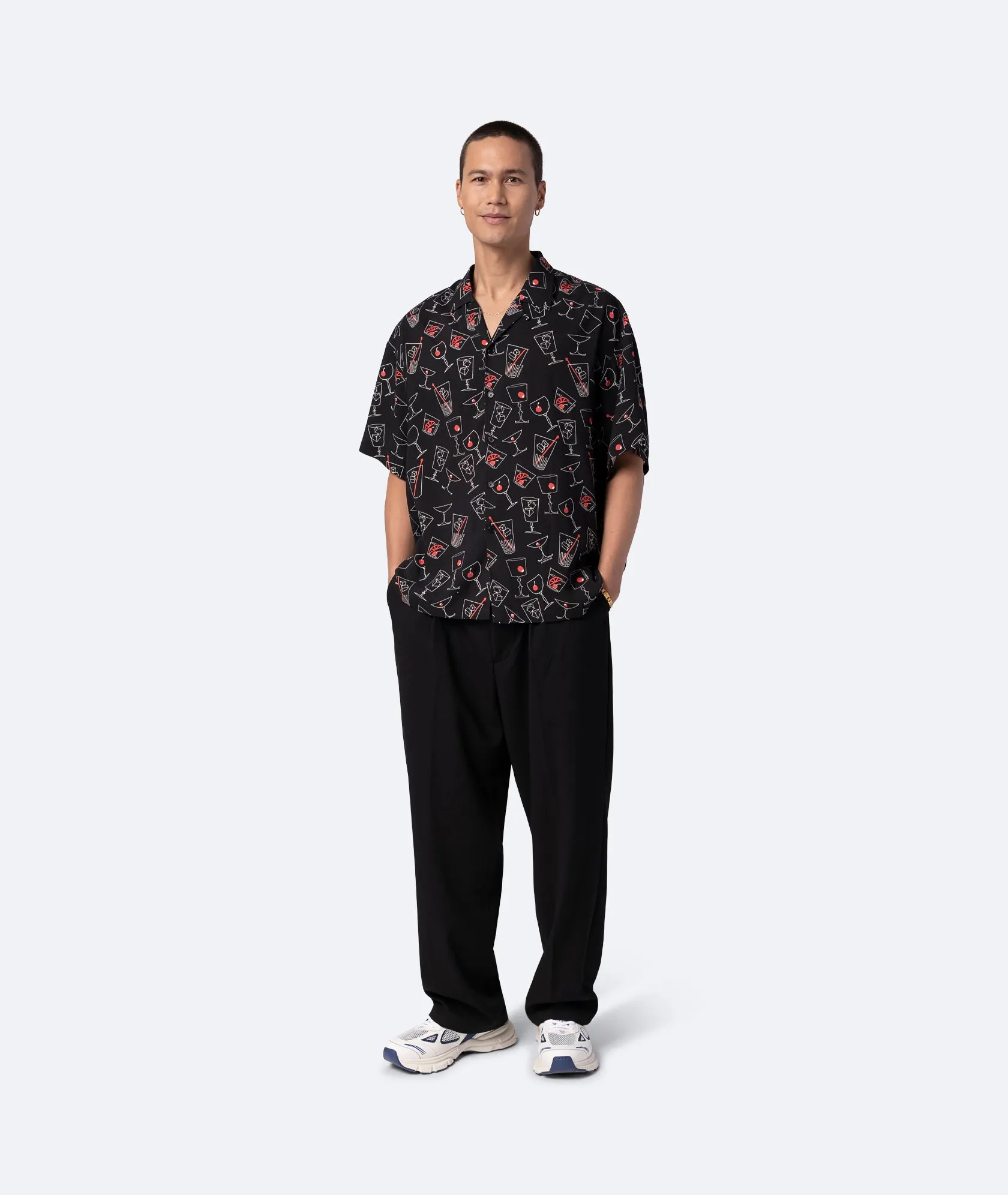 Viscose  Shirt Cocktails - Black