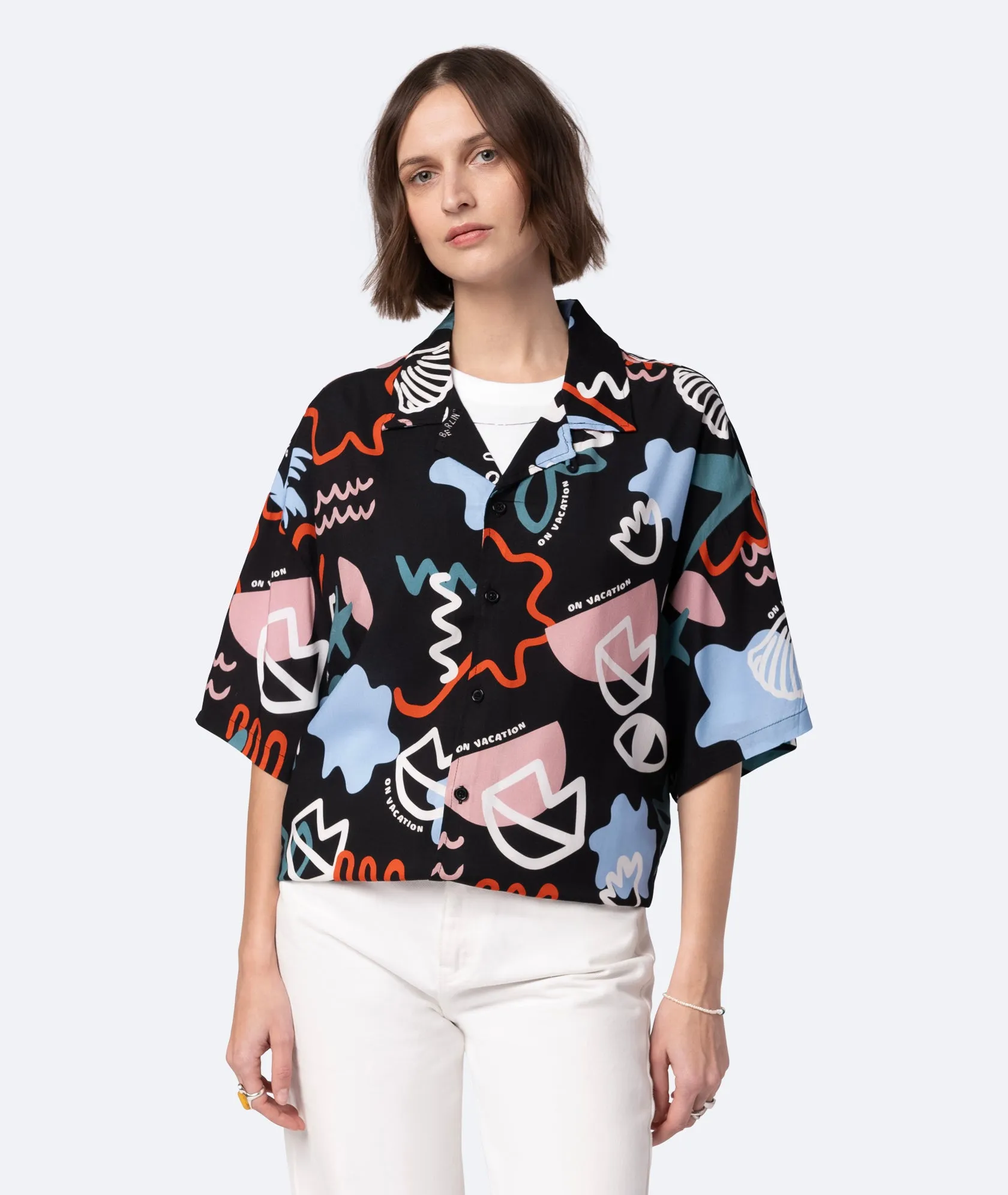 Viscose Shirt Scribbles - Multi