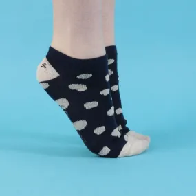 Women's Dalmatian Spot Cotton Trainer Socks