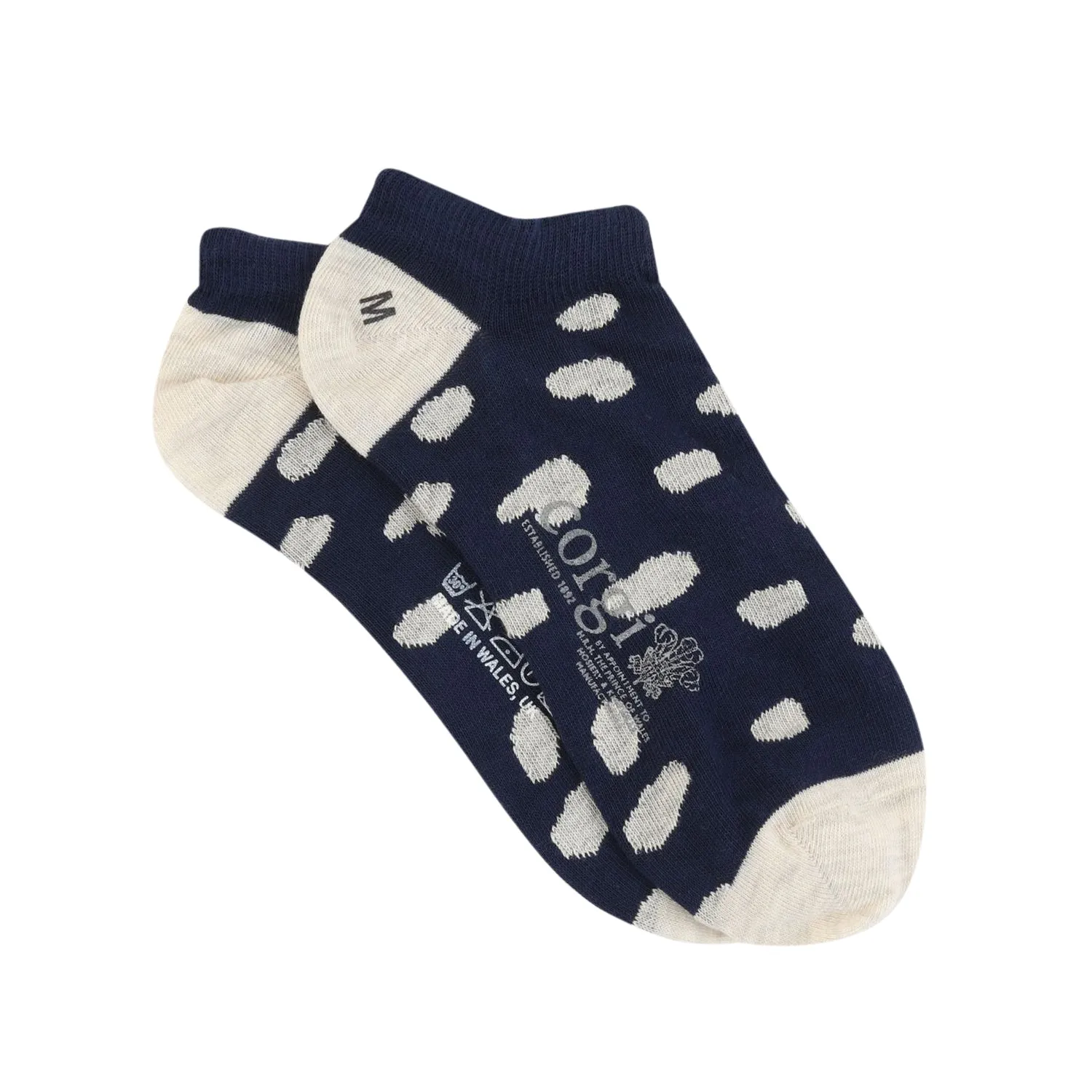 Women's Dalmatian Spot Cotton Trainer Socks