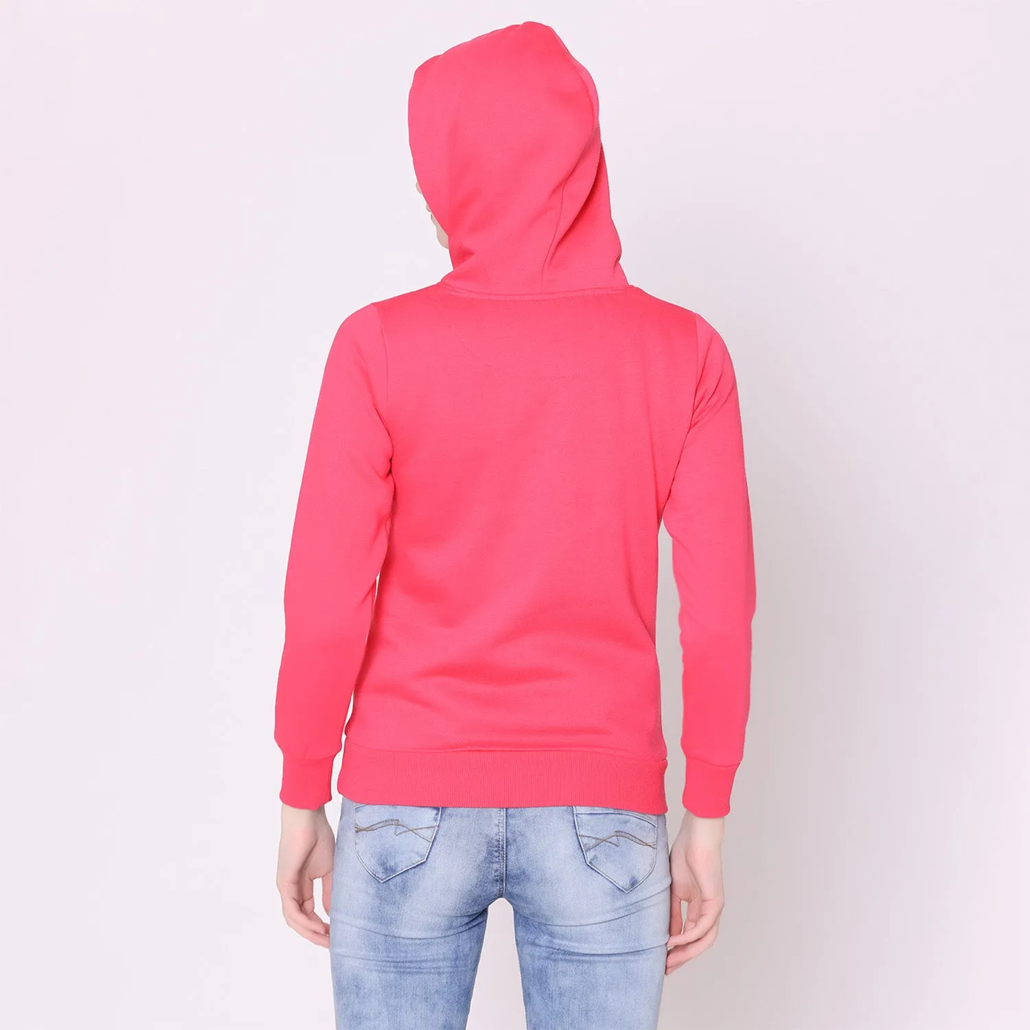 Women's Hoodie Jacket - Bright Rose