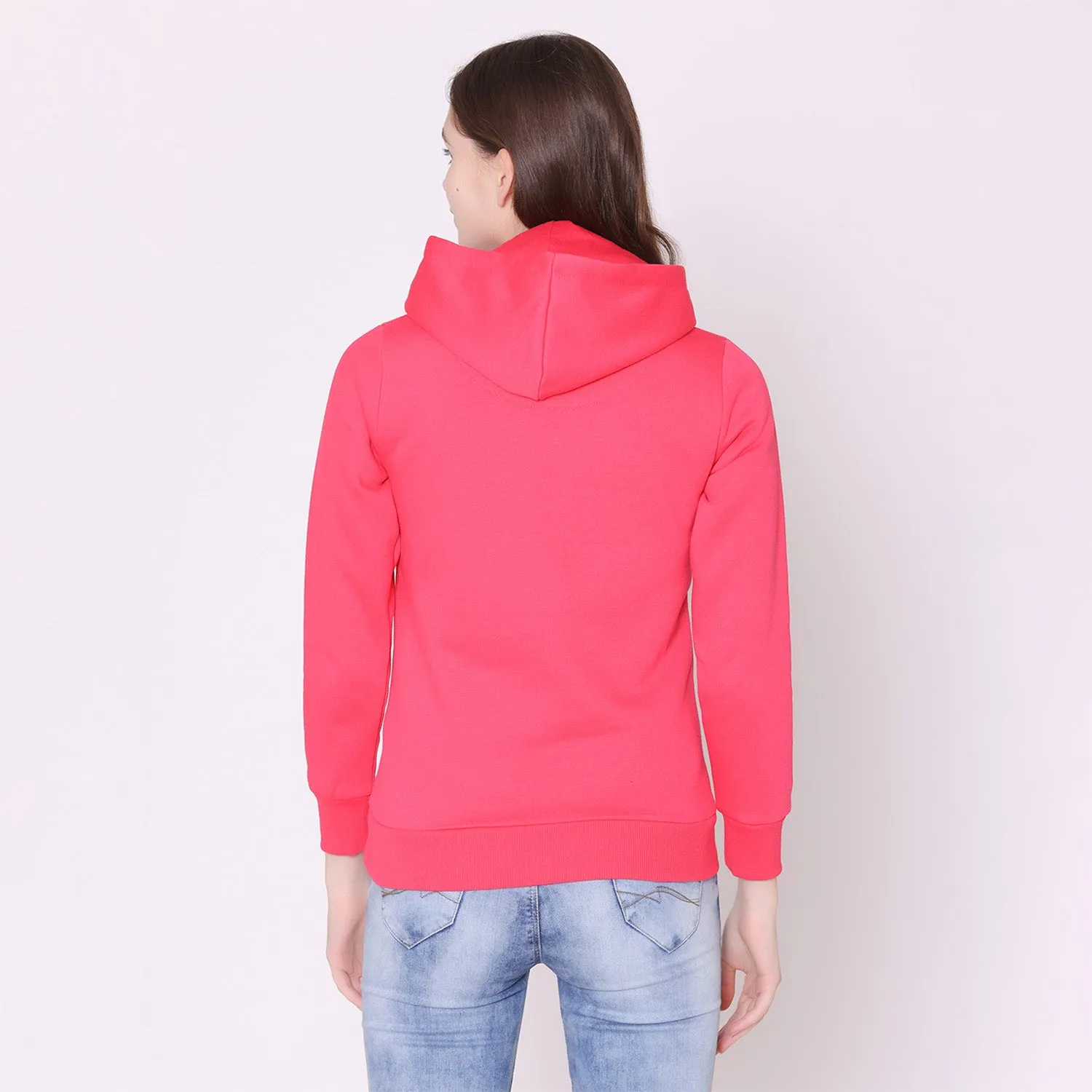 Women's Hoodie Jacket - Bright Rose