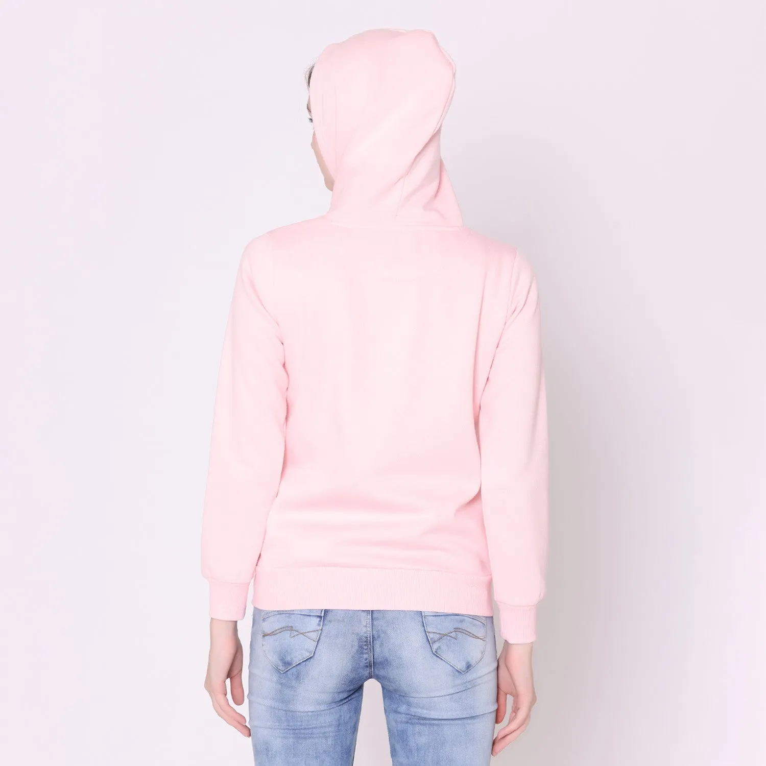 Women's Stylish Hoodie Jacket - Orchid Pink