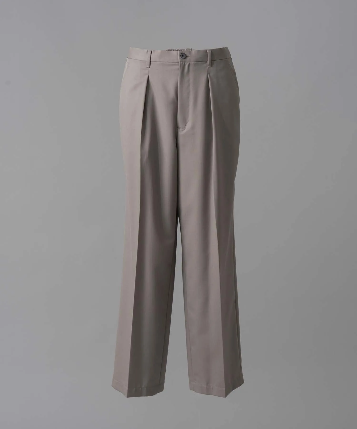 Premium Wool Mix One-Tuck Wide-Leg Pants