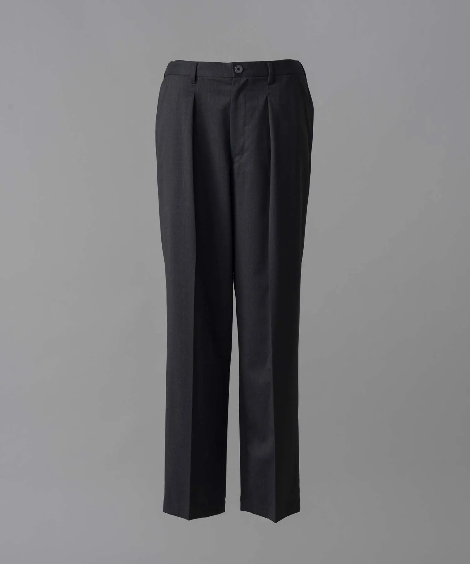 Premium Wool Mix One-Tuck Wide-Leg Pants