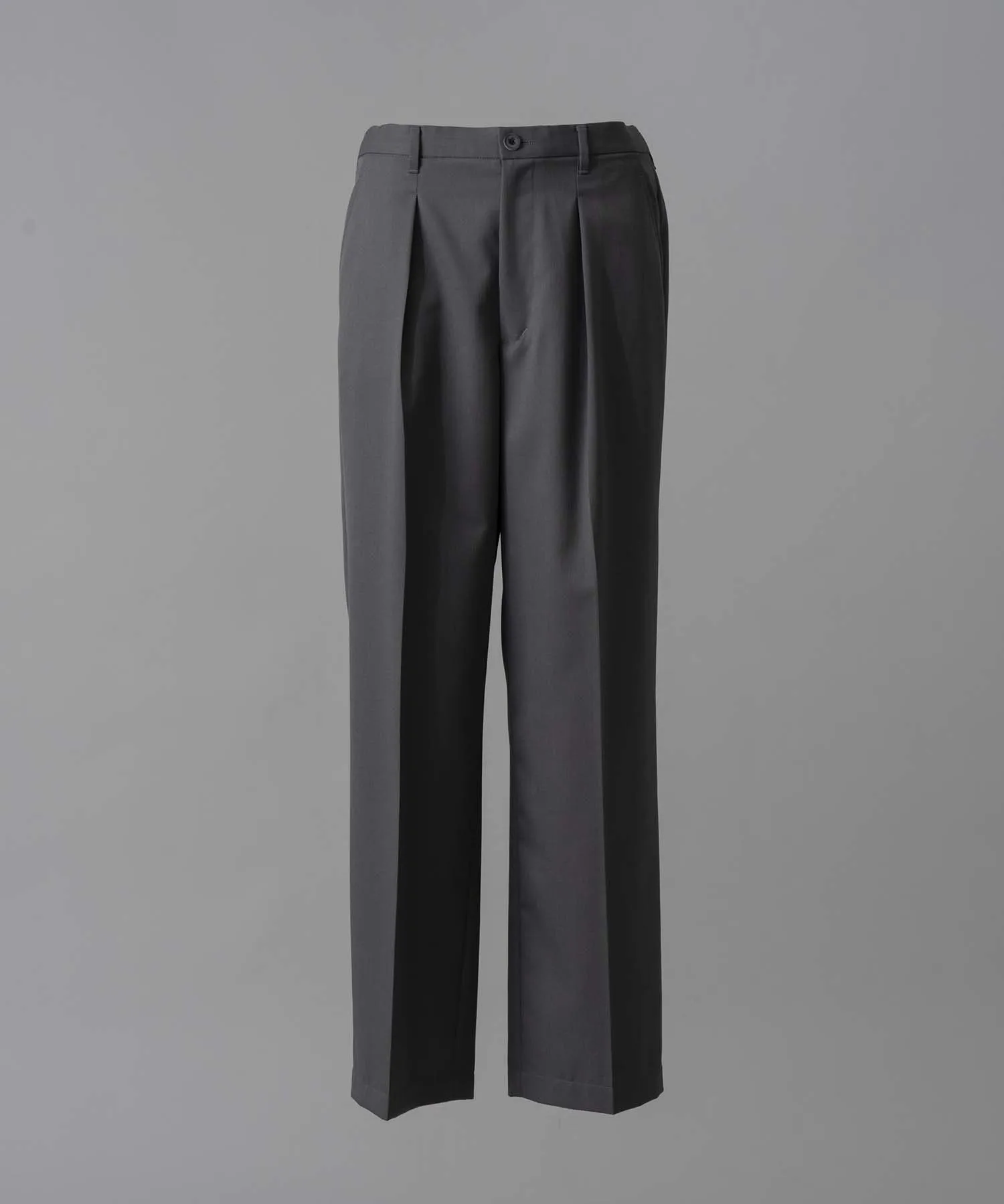 Premium Wool Mix One-Tuck Wide-Leg Pants