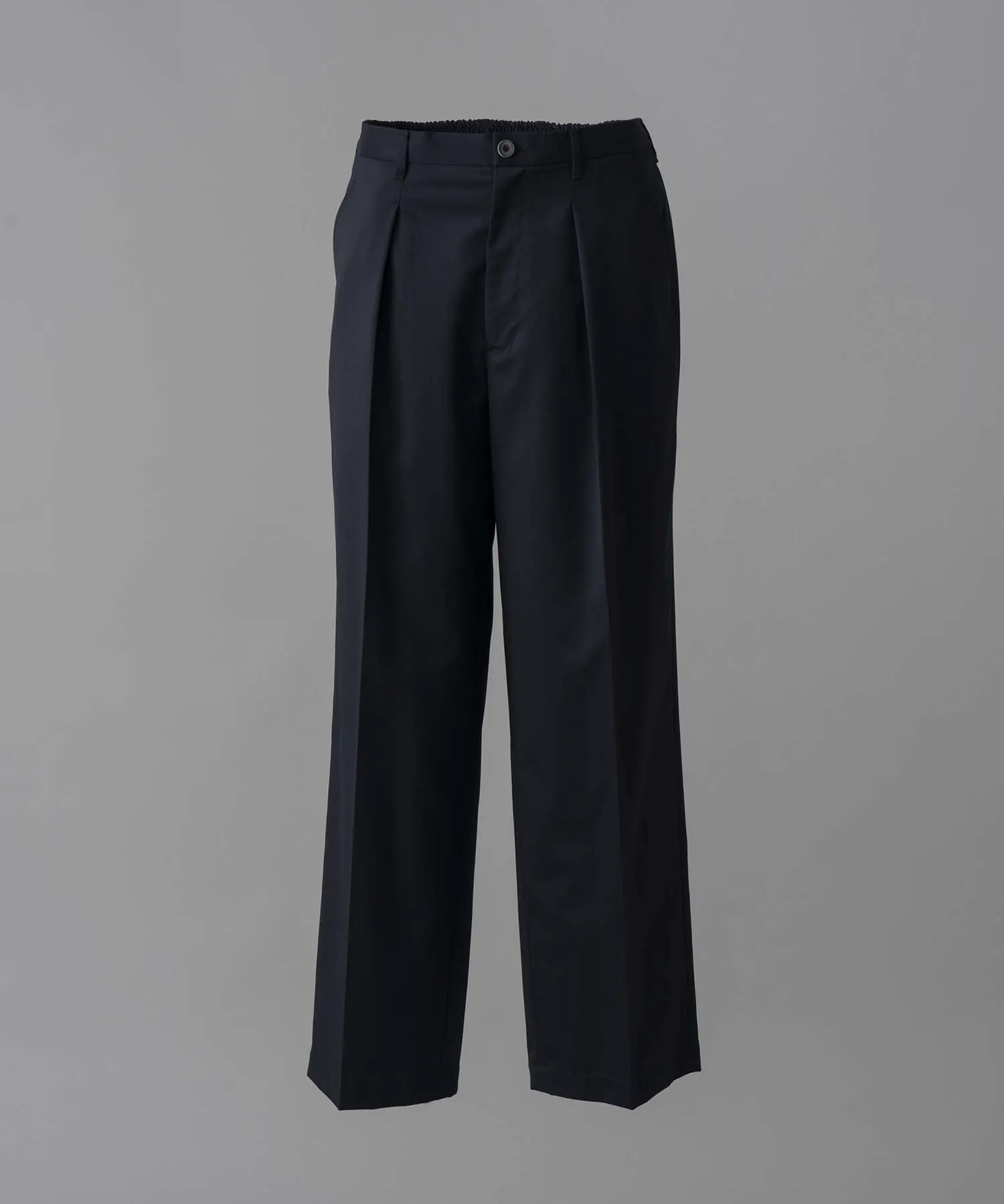 Premium Wool Mix One-Tuck Wide-Leg Pants