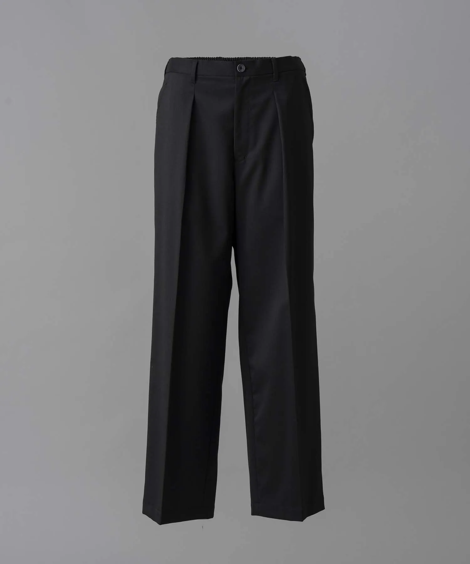 Premium Wool Mix One-Tuck Wide-Leg Pants