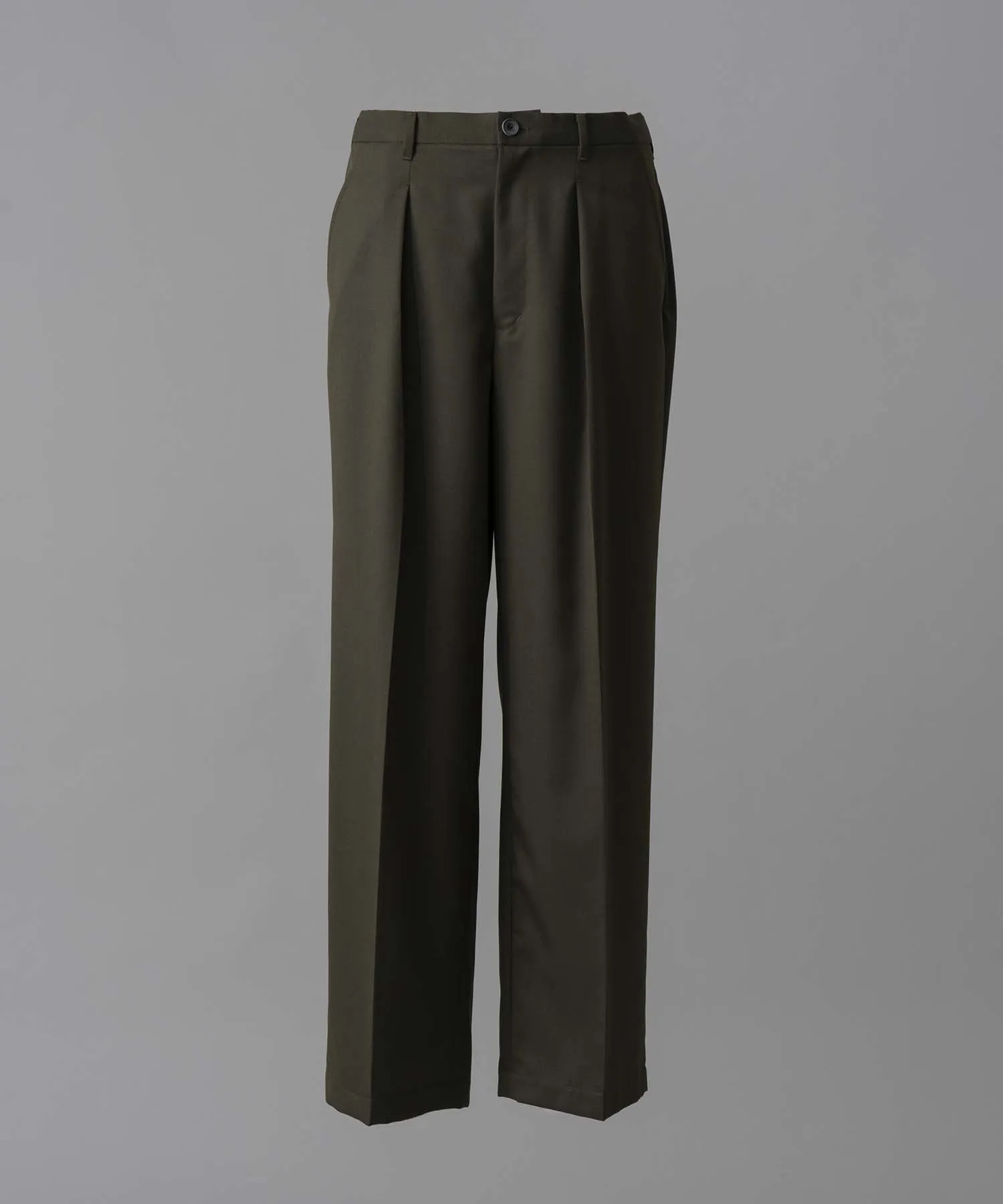 Premium Wool Mix One-Tuck Wide-Leg Pants